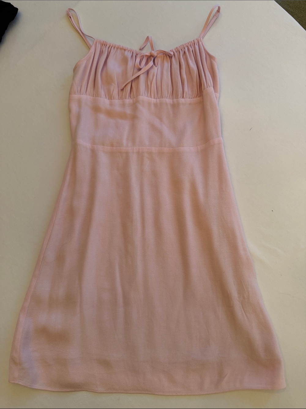 Aritzia Sunday Best Light Pink Spaghetti-Strap Dress